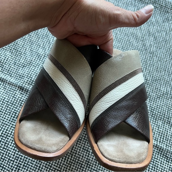 Brunello Cucinelli Leather Colorblock Pattern - Picture 6 of 10